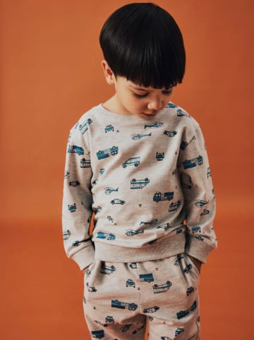 name it Sweatshirt "Troy" in Hellgrau/ Blau