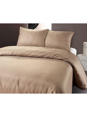 Lifa Living Mikrofaser-Bettwäsche-Set "Dallas" in Taupe