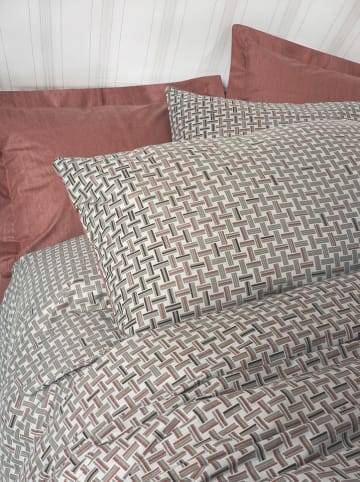 Colourful Cotton Renforcé beddengoedset "Mote" kaki/rood