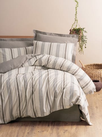 Colourful Cotton Bettwäsche-Set "Neoma" in Creme/ Braun