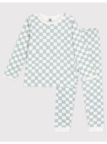 PETIT BATEAU Pyjama lichtblauw/wit