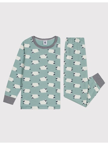 PETIT BATEAU Pyjama lichtblauw/wit