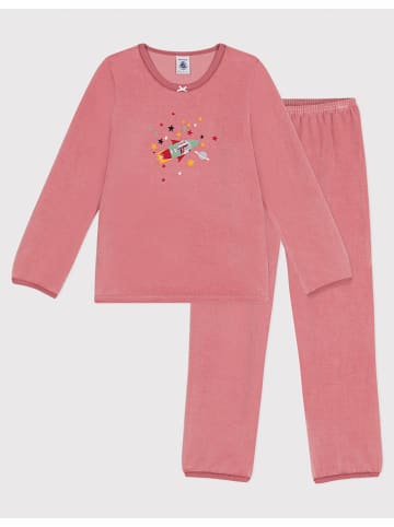 PETIT BATEAU Pyjama in Dunkelrosa