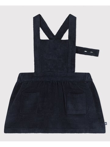 PETIT BATEAU Cord-Latzkleid in Dunkelblau