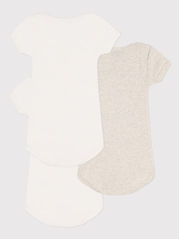 PETIT BATEAU 3-delige set: rompers wit/beige