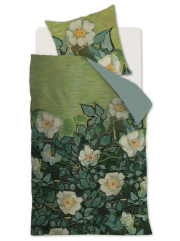 Beddinghouse Beddengoedset "Wild Roses Green" groen