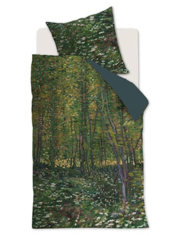 Beddinghouse Komplet pościeli "Trees Green" w kolorze zielonym