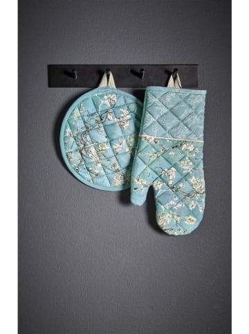 Beddinghouse 2tlg. Ofenhandschuheset "Blossom" in Hellblau