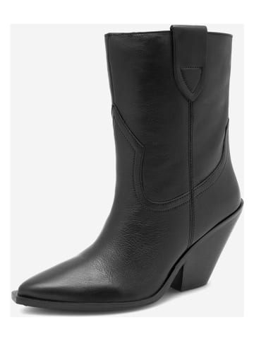 Badura Leder-Stiefeletten "Amadora" in Schwarz