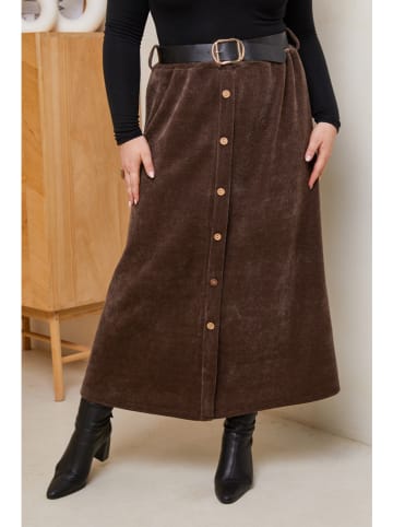 Curvy Lady Spódnica w kolorze brązowym