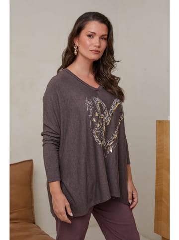 Curvy Lady Sweter w kolorze brązowym