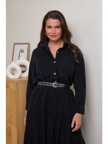 Curvy Lady Tunika w kolorze granatowym