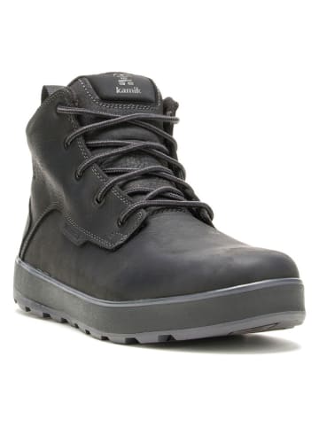 Kamik Leder-Boots "Spencermid" in Schwarz