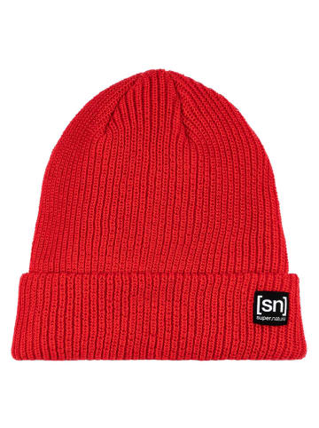 super.natural Beanie "Merino Basic" in Rot