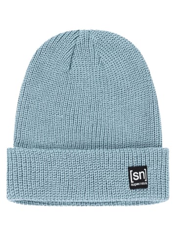 super.natural Beanie "Merino Basic" in Hellblau
