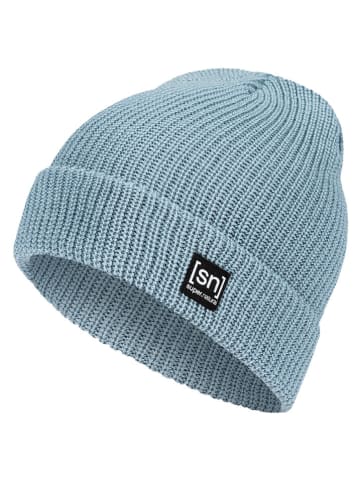 super.natural Beanie "Merino Basic" in Hellblau