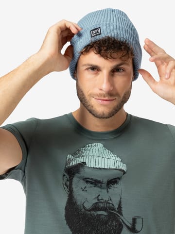 super.natural Beanie "Merino Basic" in Hellblau