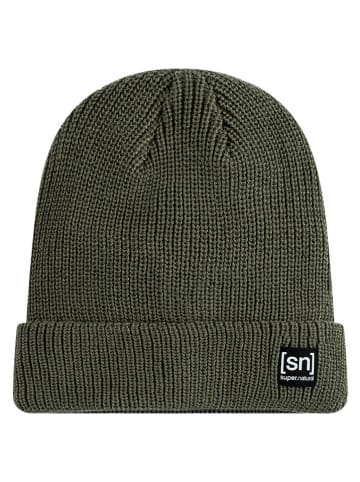 super.natural Beanie "Merino Basic" kaki