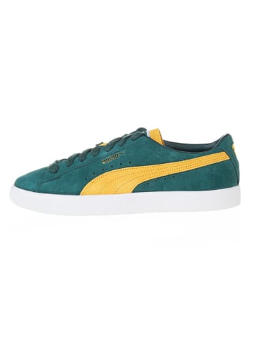 Puma Leder-Sneakers "VTG Teams" in Lila/ Grün