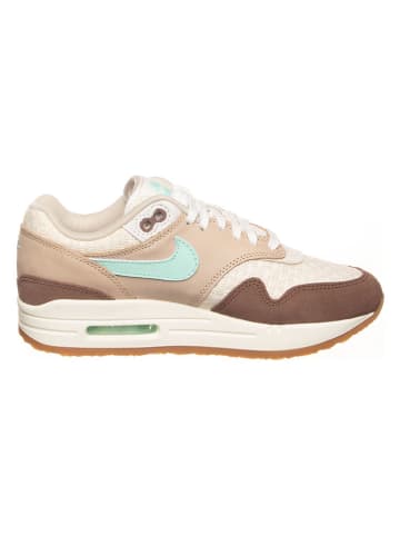 Nike Leder-Sneakers "Air Max 1" in Braun/ Beige/ Creme