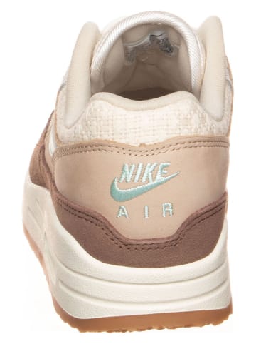 Nike Leder-Sneakers "Air Max 1" in Braun/ Beige/ Creme