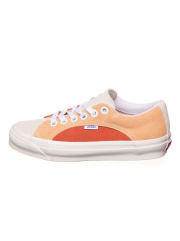 Vans Leder-Sneakers in Creme/ Orange/ Rot