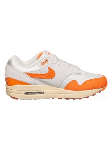 Nike Skórzane sneakersy "Air Max 1" w kolorze kremowo-pomarańczowym