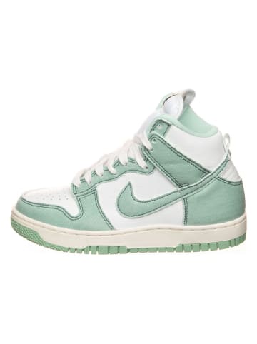 Nike Leder-Sneakers "Dunk Hi 1985" in Grün/ Weiß