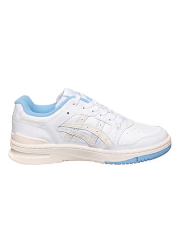 asics Leder-Sneakers in Weiß/ Hellblau/ Creme