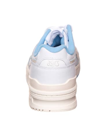 asics Leder-Sneakers in Weiß/ Hellblau/ Creme