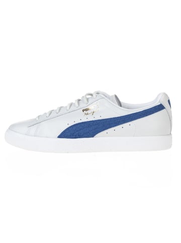 Puma Leder-Sneakers "Clyde SOHO" in Weiß/ Blau