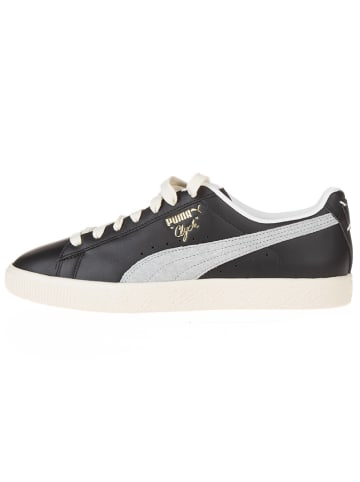 Puma Leder-Sneakers "Clyde Base" in Schwarz/ Weiß