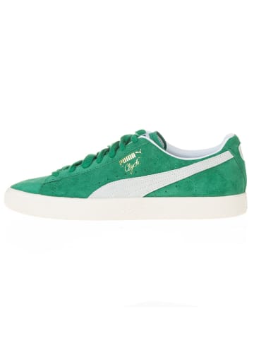 Puma Leder-Sneakers "Clyde OG" in Grün/ Creme