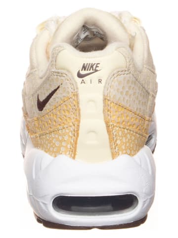 Nike Leder-Sneakers "Air Max 95" in Creme/ Gelb