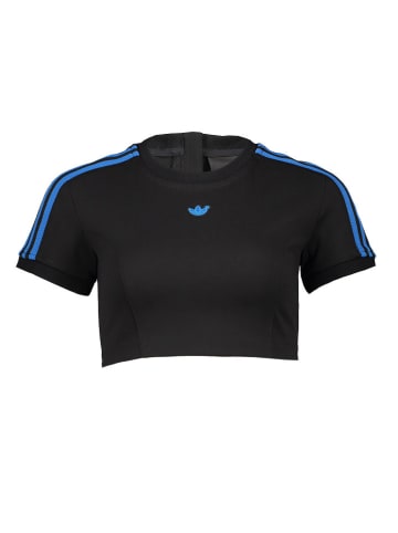 adidas Shirt in Schwarz/ Hellblau