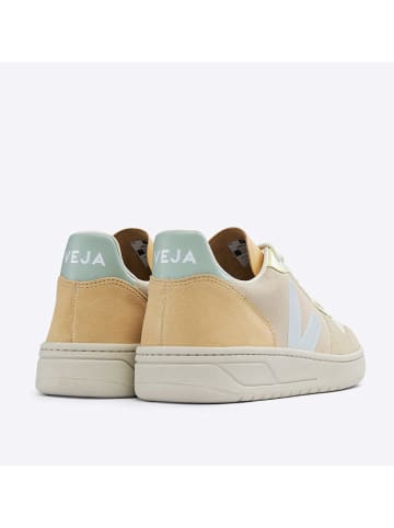Veja Leren sneakers "V 10" beige/geel/lichtroze