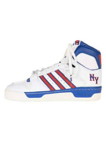 adidas Leder-Sneakers "Conductor Hi NY Rangers" in Weiß/ Blau/ Rot