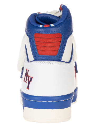 adidas Leder-Sneakers "Conductor Hi NY Rangers" in Weiß/ Blau/ Rot