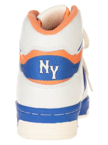 adidas Leder-Sneakers "Attitude Hi NY Islanders" in Creme/ Blau/ Orange