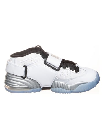 Nike Skórzane sneakersy "Air Adjust Force" w kolorze srebrno-biało-czarnym