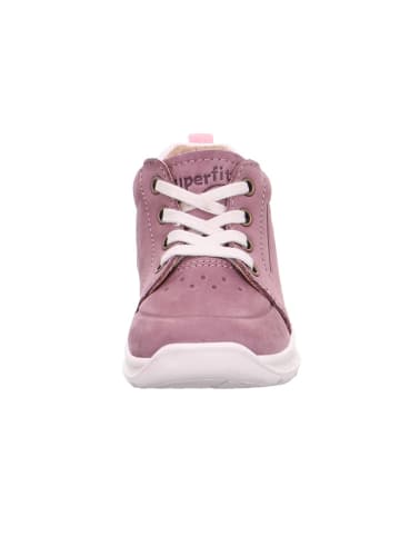 superfit Skórzane sneakersy w kolorze szaroróżowym