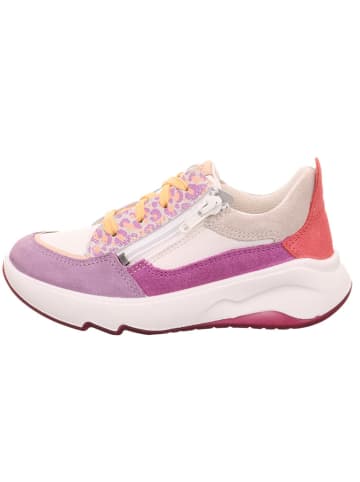 superfit Leder-Sneakers in Lila/ Weiß/ Orange
