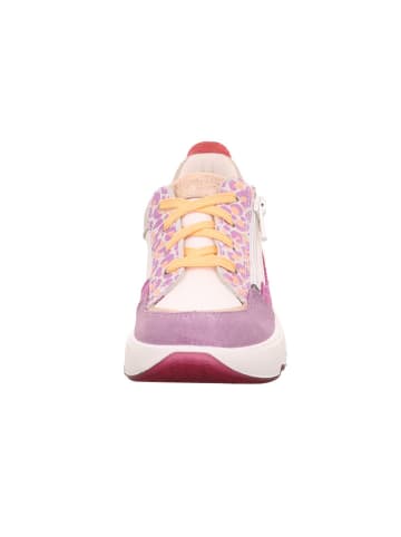 superfit Skórzane sneakersy w kolorze fioletowo-biało-pomarańczowym