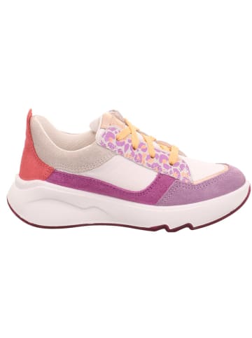 superfit Skórzane sneakersy w kolorze fioletowo-biało-pomarańczowym