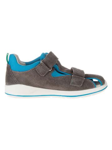 superfit Leren enkelsandalen grijs/blauw