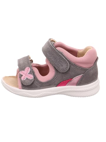 superfit Leren sandalen grijs/lichtroze
