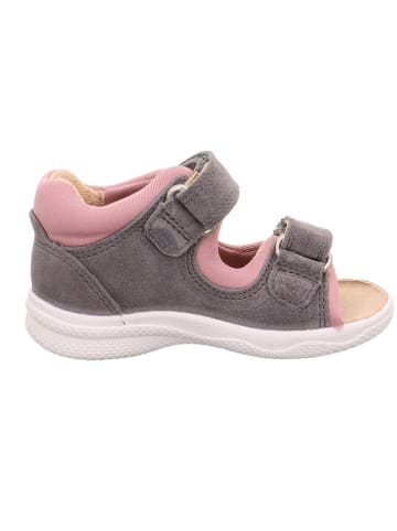 superfit Leren sandalen grijs/lichtroze
