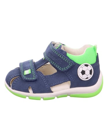 superfit Leren enkelsandalen donkerblauw/groen
