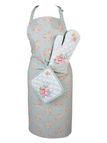 Clayre & Eef Kochschürze in Grün/ Bunt - (B)70 x (H)85 cm