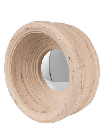 Clayre & Eef Spiegel in Beige - (T)7 x Ø 19 cm